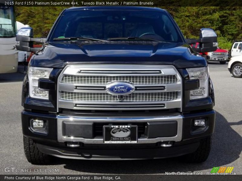 Tuxedo Black Metallic / Platinum Brunello 2015 Ford F150 Platinum SuperCrew 4x4
