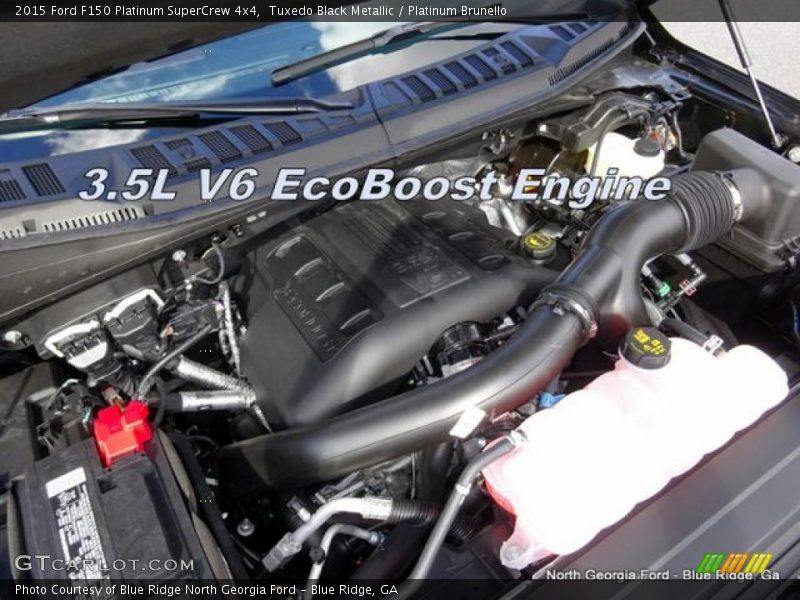Tuxedo Black Metallic / Platinum Brunello 2015 Ford F150 Platinum SuperCrew 4x4