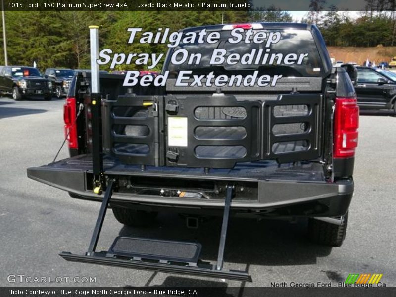 Tuxedo Black Metallic / Platinum Brunello 2015 Ford F150 Platinum SuperCrew 4x4