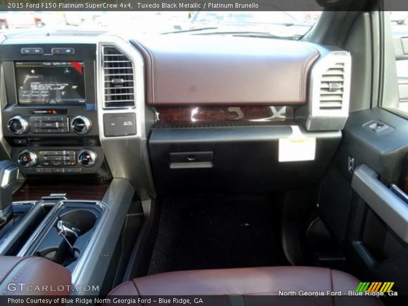 Tuxedo Black Metallic / Platinum Brunello 2015 Ford F150 Platinum SuperCrew 4x4
