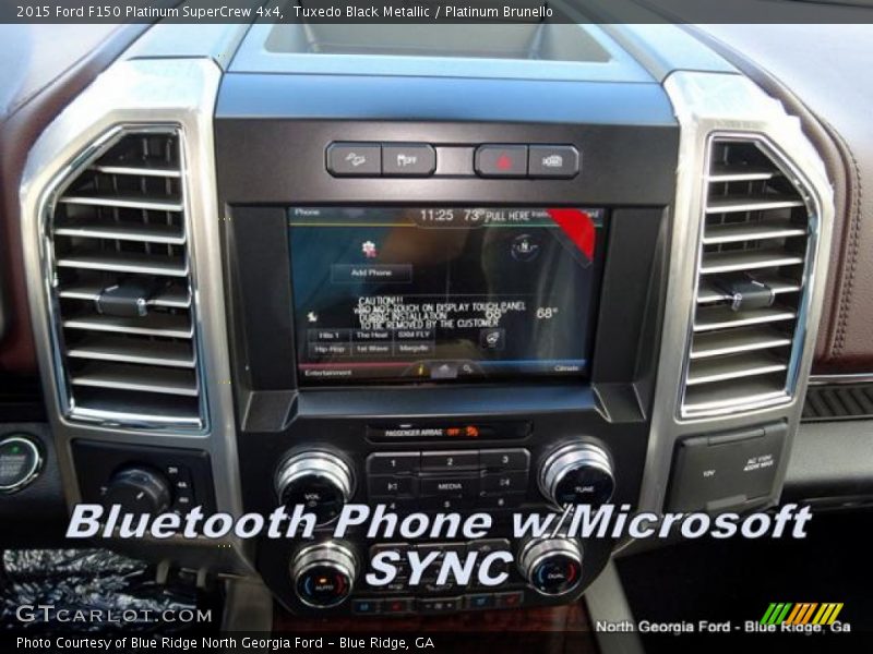 Tuxedo Black Metallic / Platinum Brunello 2015 Ford F150 Platinum SuperCrew 4x4