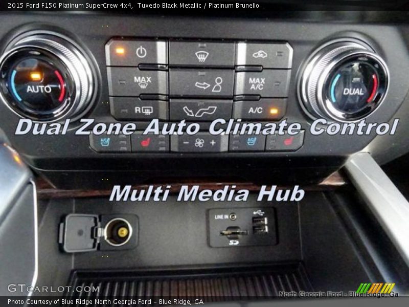 Tuxedo Black Metallic / Platinum Brunello 2015 Ford F150 Platinum SuperCrew 4x4