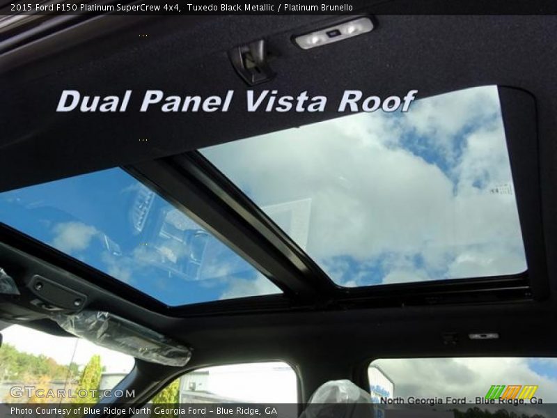 Tuxedo Black Metallic / Platinum Brunello 2015 Ford F150 Platinum SuperCrew 4x4