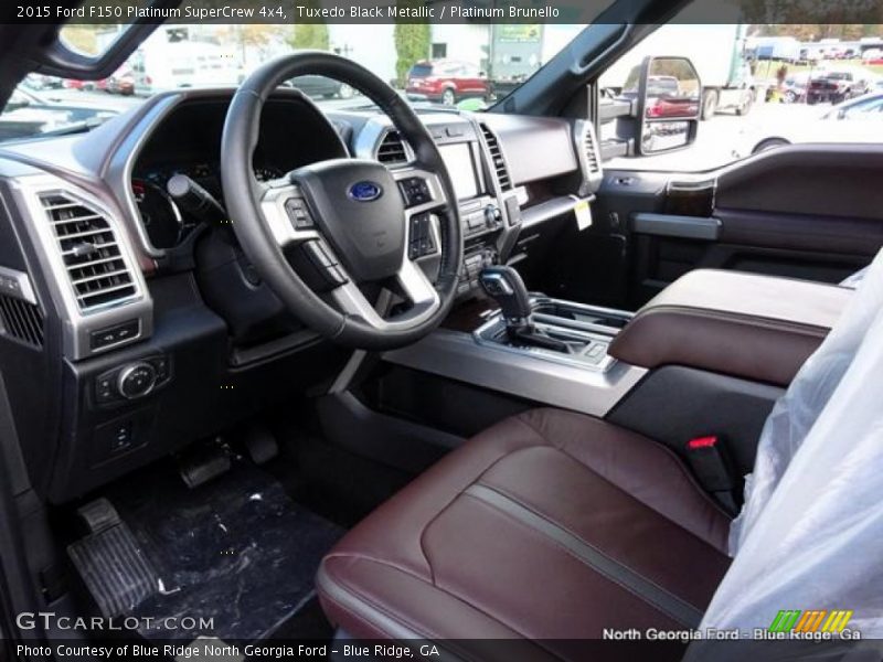 Tuxedo Black Metallic / Platinum Brunello 2015 Ford F150 Platinum SuperCrew 4x4