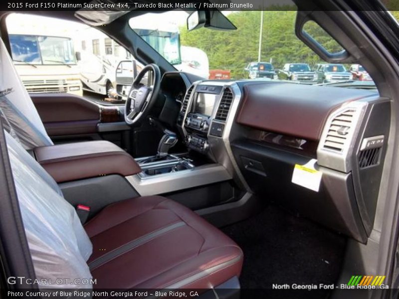 Tuxedo Black Metallic / Platinum Brunello 2015 Ford F150 Platinum SuperCrew 4x4