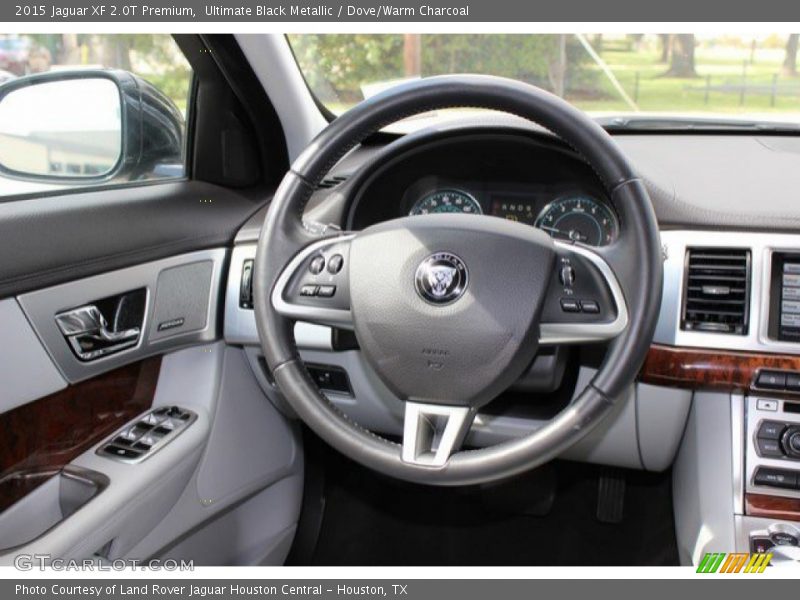 Ultimate Black Metallic / Dove/Warm Charcoal 2015 Jaguar XF 2.0T Premium