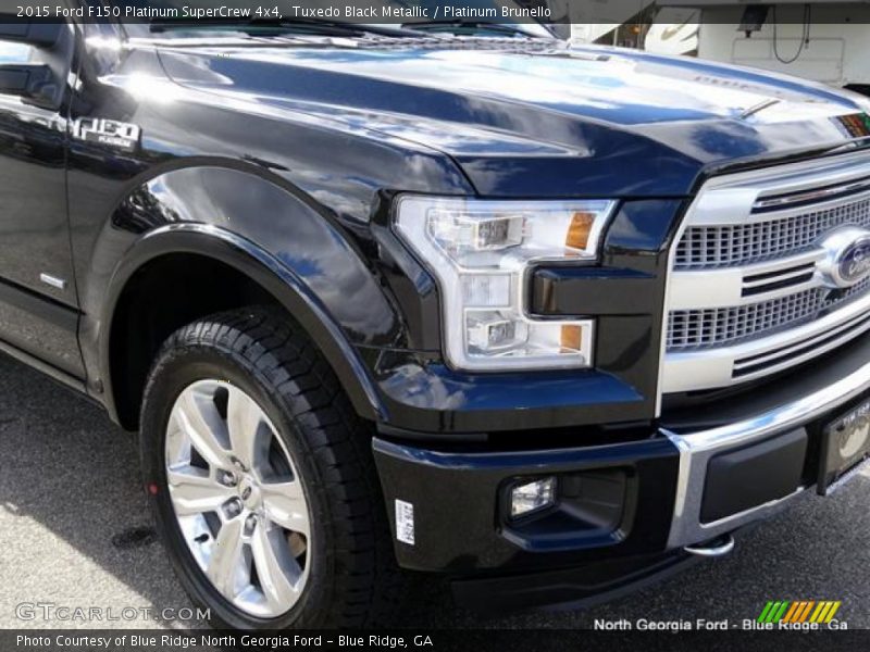 Tuxedo Black Metallic / Platinum Brunello 2015 Ford F150 Platinum SuperCrew 4x4