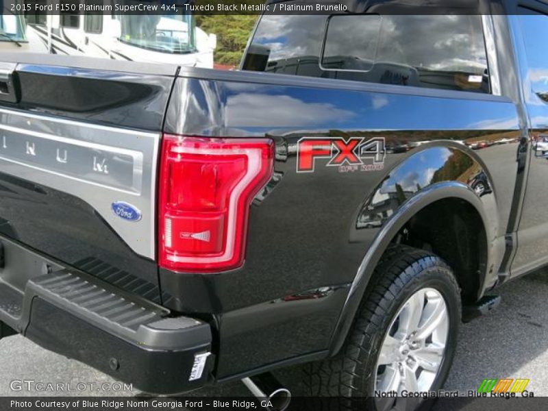 Tuxedo Black Metallic / Platinum Brunello 2015 Ford F150 Platinum SuperCrew 4x4