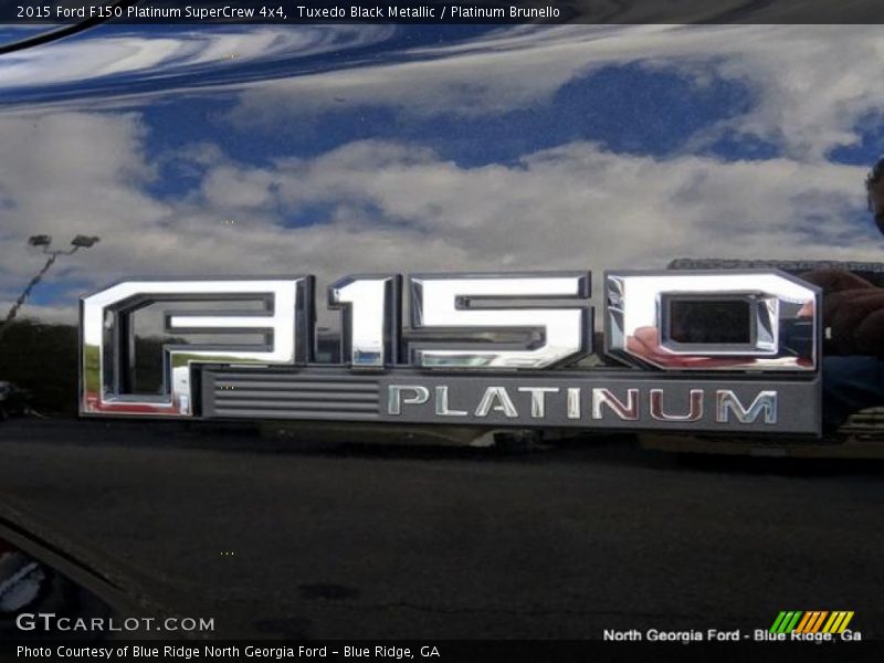 Tuxedo Black Metallic / Platinum Brunello 2015 Ford F150 Platinum SuperCrew 4x4