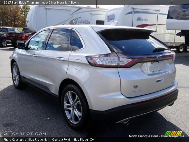 Ingot Silver Metallic / Ebony 2015 Ford Edge Titanium