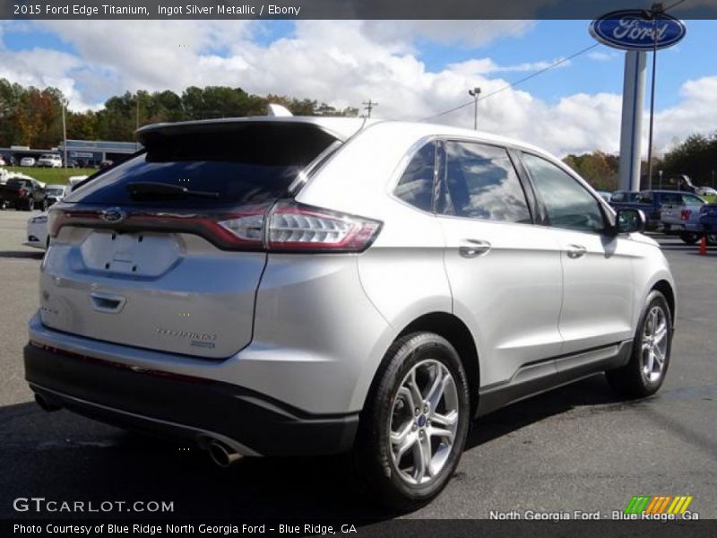 Ingot Silver Metallic / Ebony 2015 Ford Edge Titanium