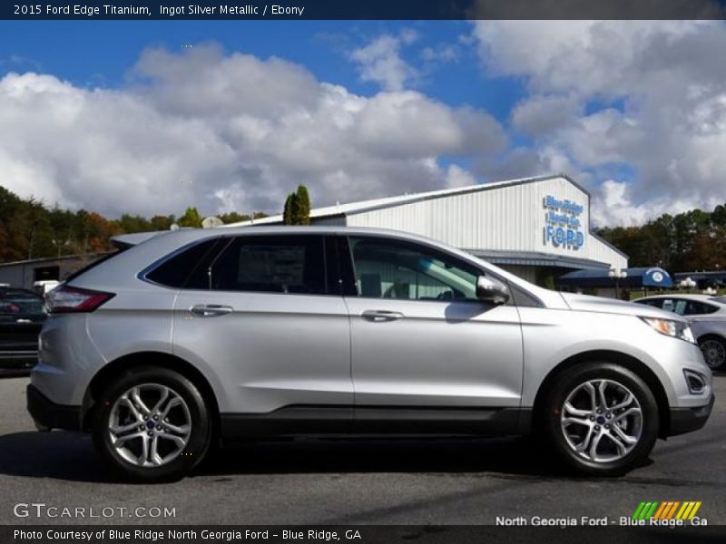 Ingot Silver Metallic / Ebony 2015 Ford Edge Titanium