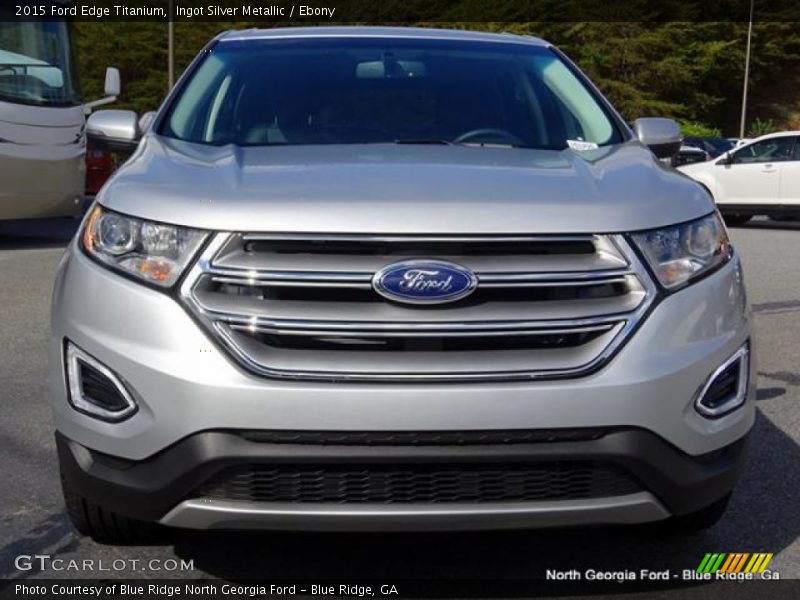 Ingot Silver Metallic / Ebony 2015 Ford Edge Titanium