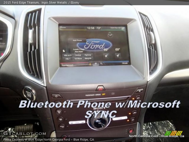 Ingot Silver Metallic / Ebony 2015 Ford Edge Titanium