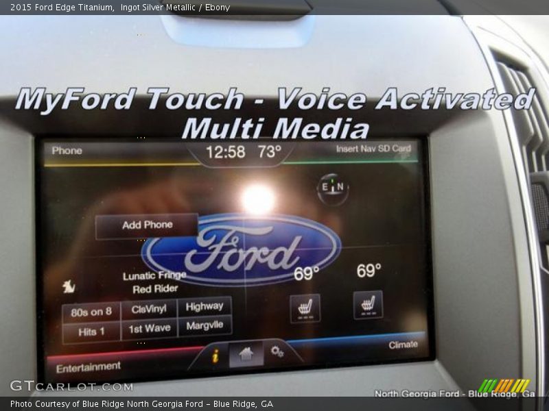 Ingot Silver Metallic / Ebony 2015 Ford Edge Titanium