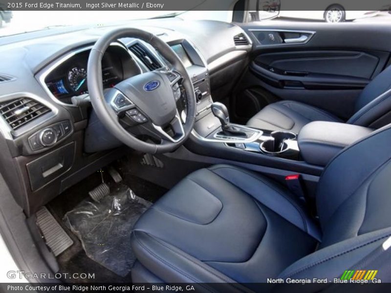 Ingot Silver Metallic / Ebony 2015 Ford Edge Titanium