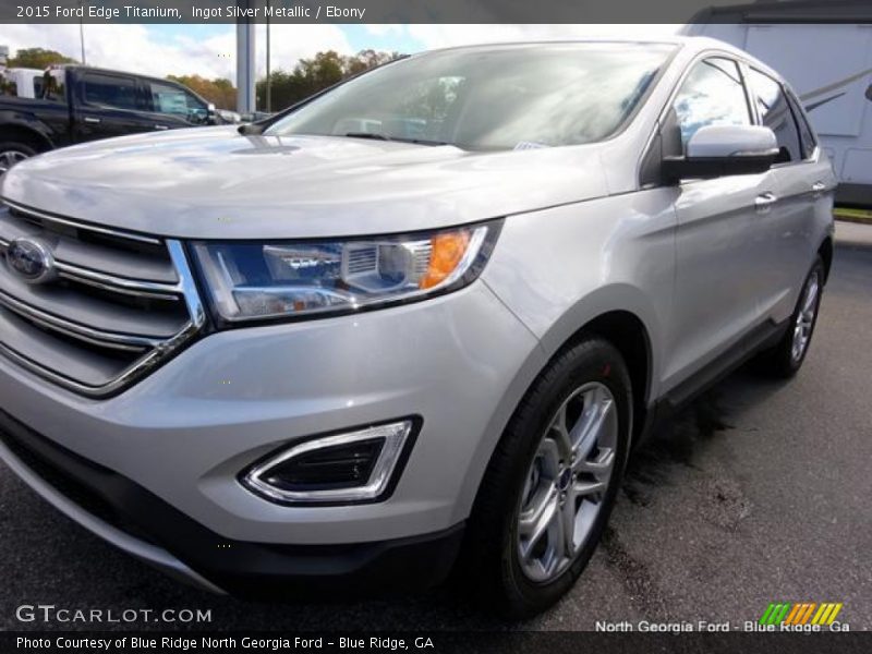 Ingot Silver Metallic / Ebony 2015 Ford Edge Titanium