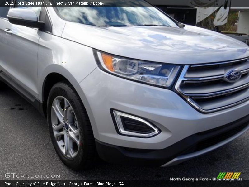 Ingot Silver Metallic / Ebony 2015 Ford Edge Titanium