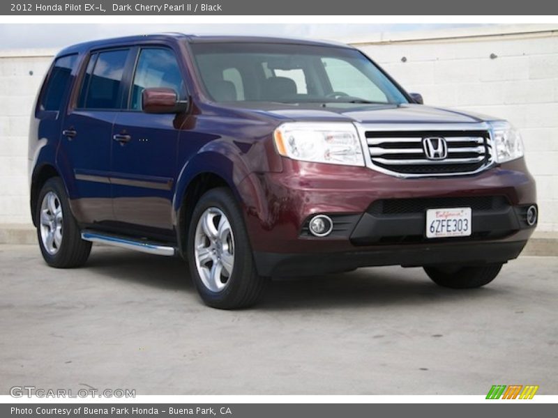 Dark Cherry Pearl II / Black 2012 Honda Pilot EX-L