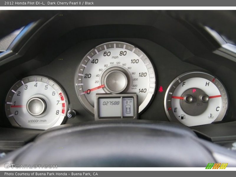 Dark Cherry Pearl II / Black 2012 Honda Pilot EX-L