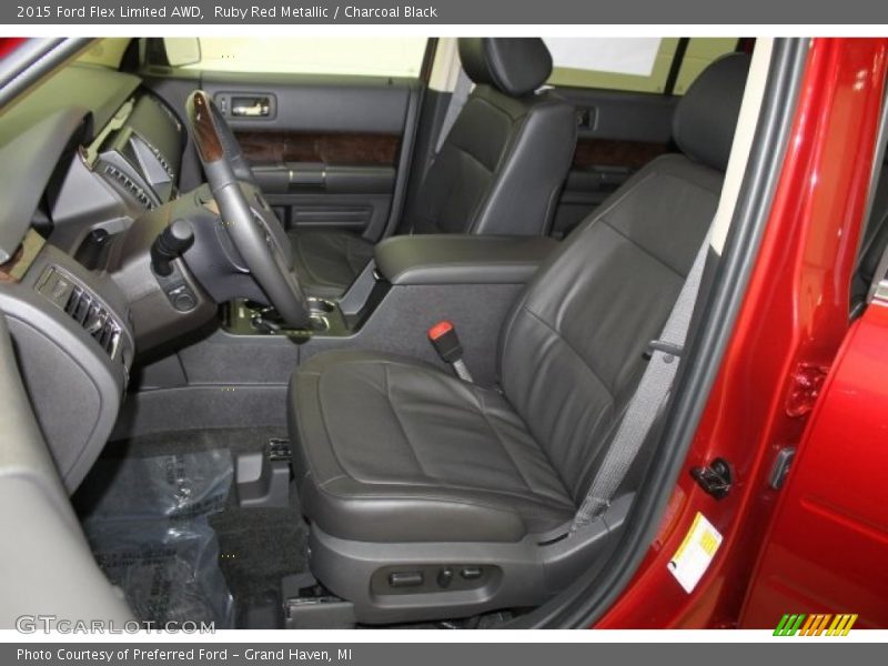 Ruby Red Metallic / Charcoal Black 2015 Ford Flex Limited AWD