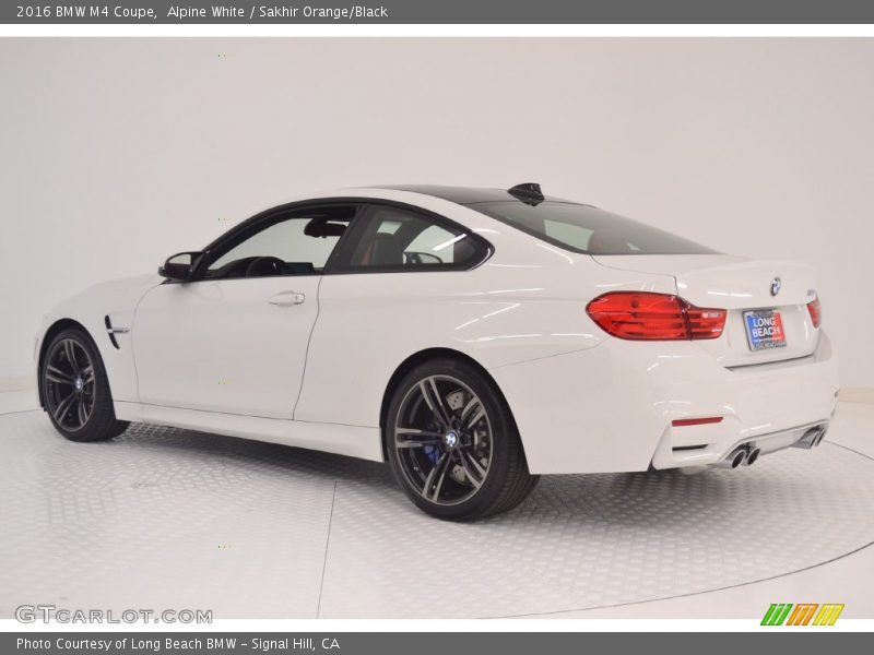 Alpine White / Sakhir Orange/Black 2016 BMW M4 Coupe