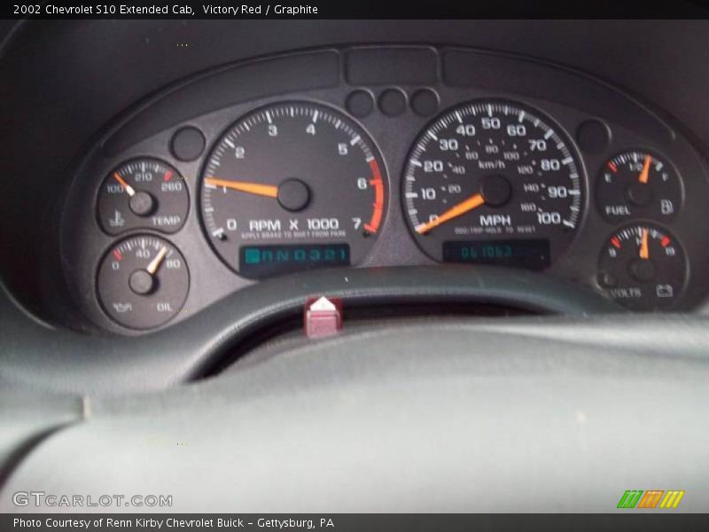 Victory Red / Graphite 2002 Chevrolet S10 Extended Cab