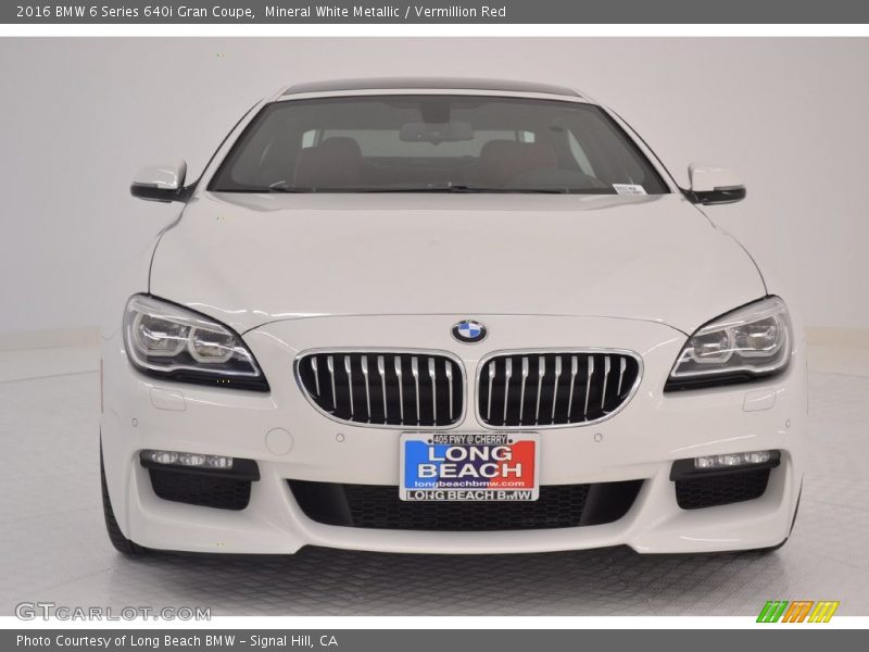 Mineral White Metallic / Vermillion Red 2016 BMW 6 Series 640i Gran Coupe