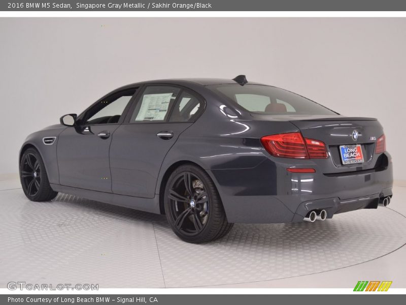 Singapore Gray Metallic / Sakhir Orange/Black 2016 BMW M5 Sedan