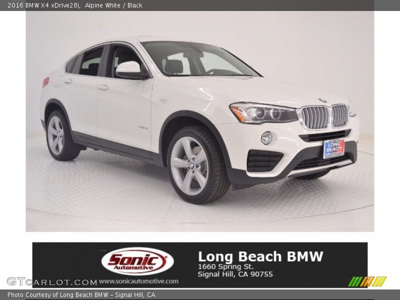 Alpine White / Black 2016 BMW X4 xDrive28i