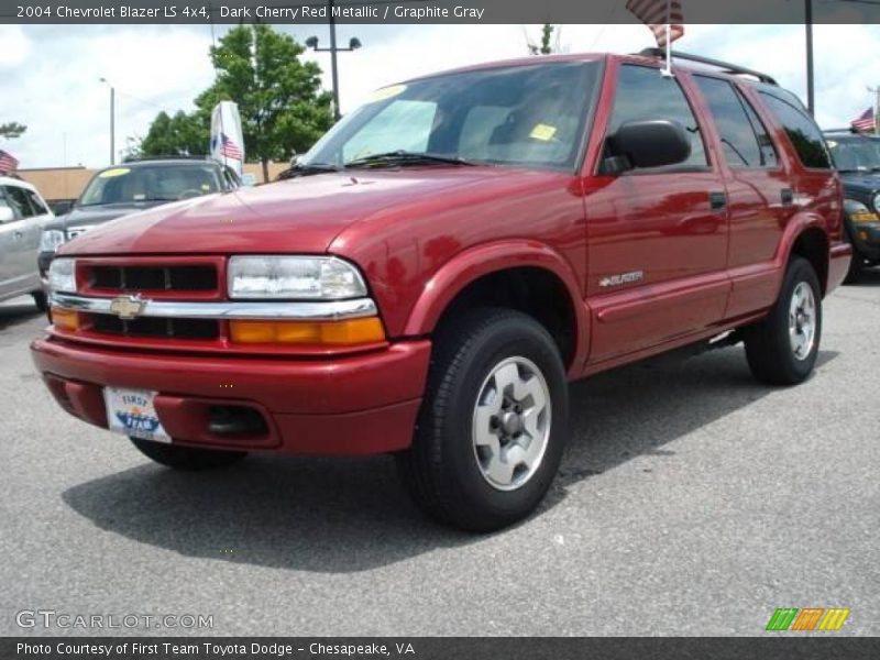 Dark Cherry Red Metallic / Graphite Gray 2004 Chevrolet Blazer LS 4x4