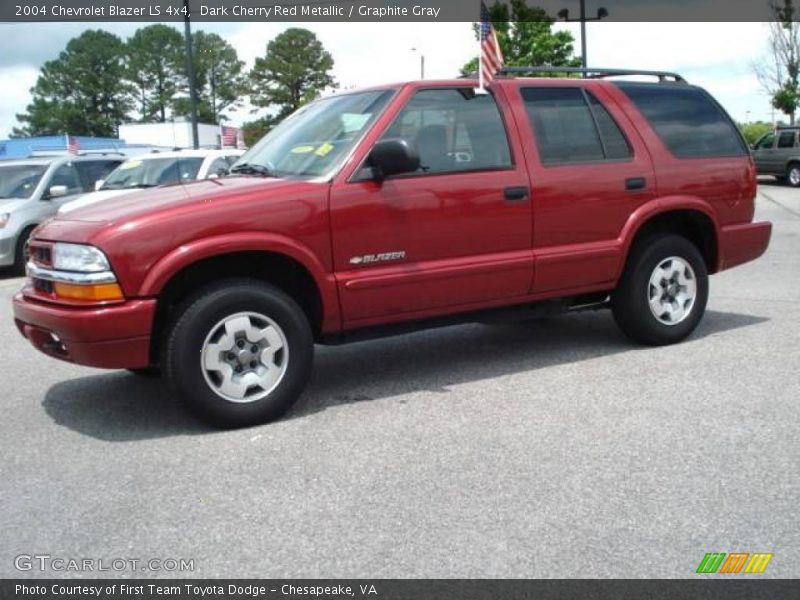 Dark Cherry Red Metallic / Graphite Gray 2004 Chevrolet Blazer LS 4x4