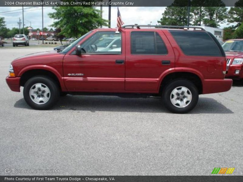 Dark Cherry Red Metallic / Graphite Gray 2004 Chevrolet Blazer LS 4x4