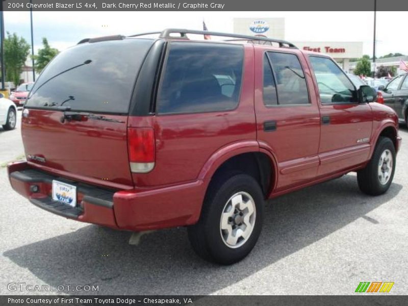 Dark Cherry Red Metallic / Graphite Gray 2004 Chevrolet Blazer LS 4x4