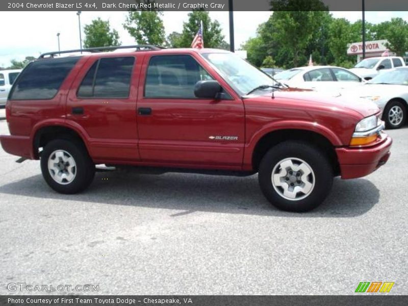Dark Cherry Red Metallic / Graphite Gray 2004 Chevrolet Blazer LS 4x4