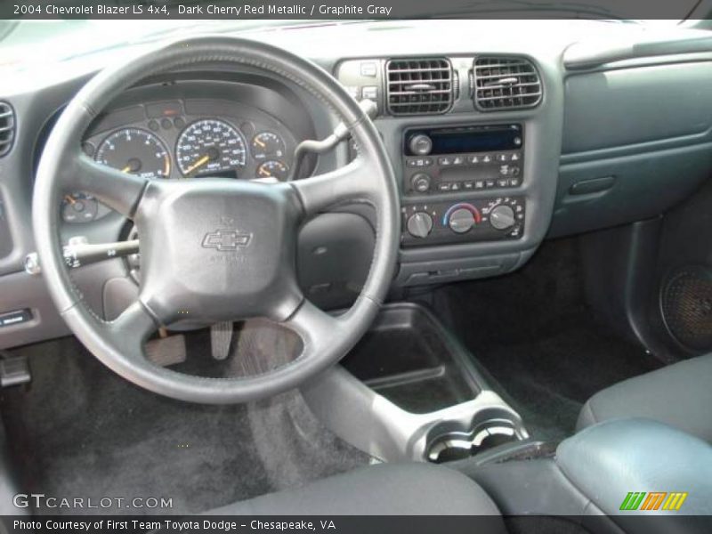 Dark Cherry Red Metallic / Graphite Gray 2004 Chevrolet Blazer LS 4x4