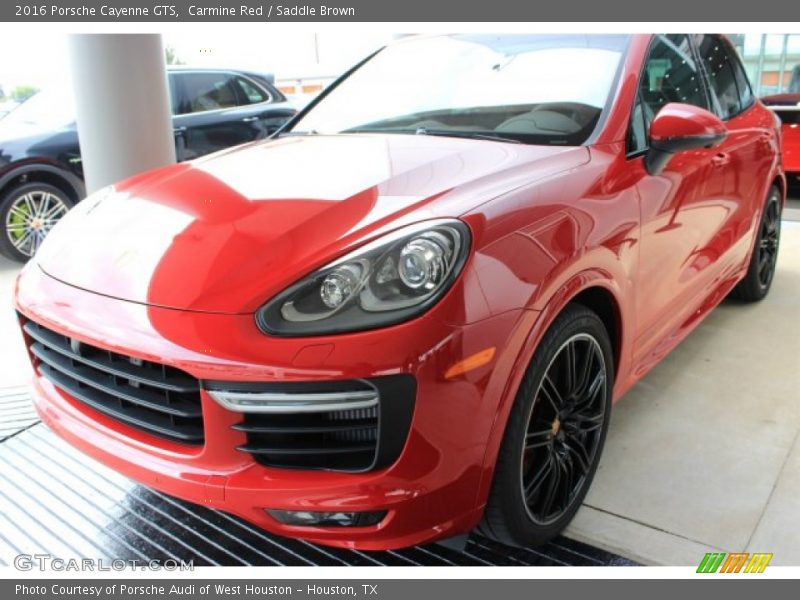 Carmine Red / Saddle Brown 2016 Porsche Cayenne GTS