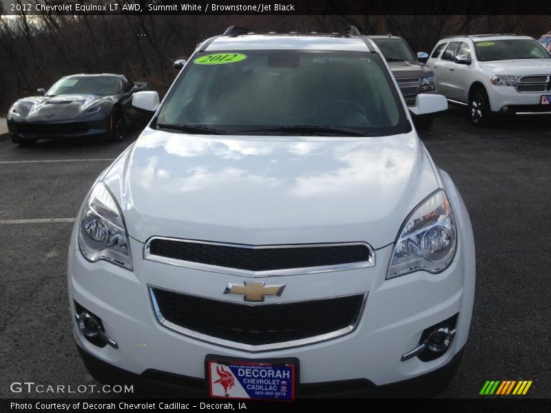 Summit White / Brownstone/Jet Black 2012 Chevrolet Equinox LT AWD