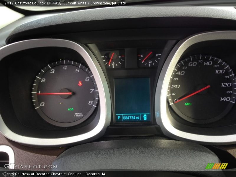 Summit White / Brownstone/Jet Black 2012 Chevrolet Equinox LT AWD