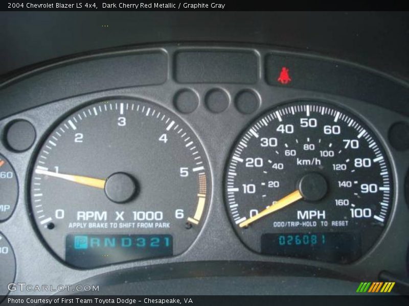 Dark Cherry Red Metallic / Graphite Gray 2004 Chevrolet Blazer LS 4x4