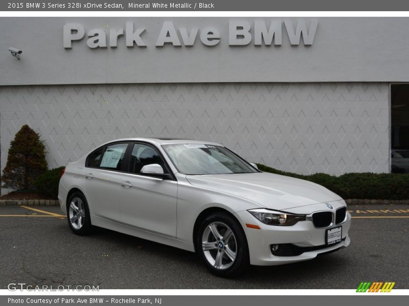 Mineral White Metallic / Black 2015 BMW 3 Series 328i xDrive Sedan