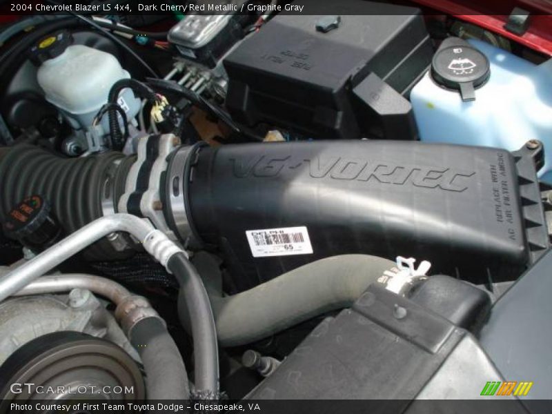 Dark Cherry Red Metallic / Graphite Gray 2004 Chevrolet Blazer LS 4x4