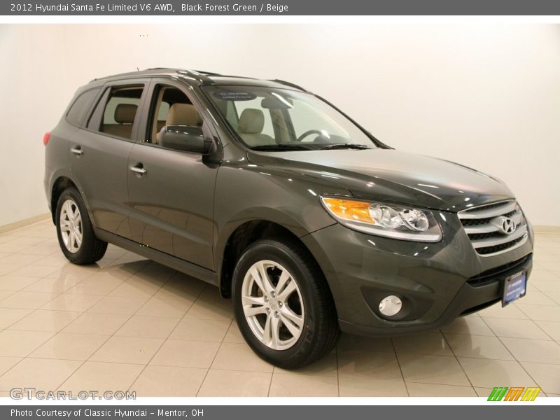 Black Forest Green / Beige 2012 Hyundai Santa Fe Limited V6 AWD