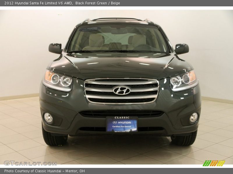 Black Forest Green / Beige 2012 Hyundai Santa Fe Limited V6 AWD