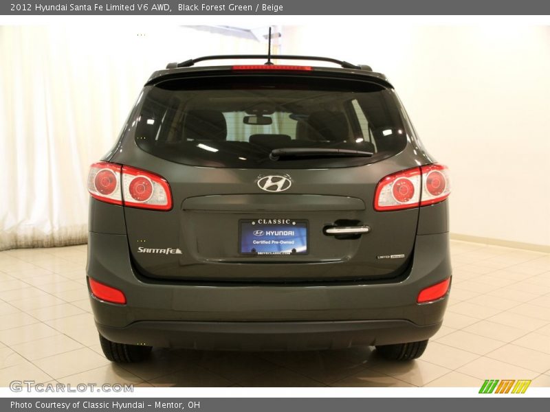Black Forest Green / Beige 2012 Hyundai Santa Fe Limited V6 AWD