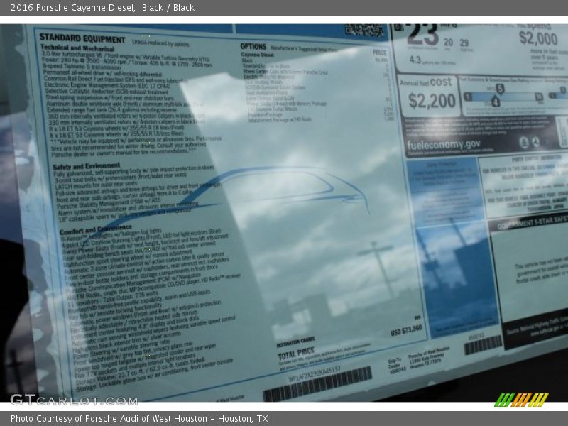 Black / Black 2016 Porsche Cayenne Diesel