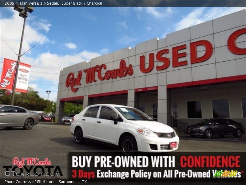 Super Black / Charcoal 2009 Nissan Versa 1.6 Sedan
