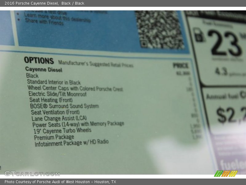 Black / Black 2016 Porsche Cayenne Diesel