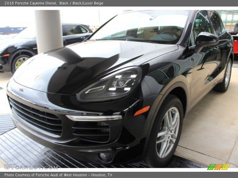 Black / Black/Luxor Beige 2016 Porsche Cayenne Diesel