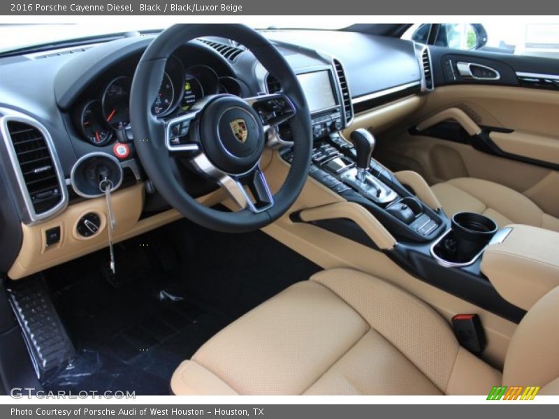 Black/Luxor Beige Interior - 2016 Cayenne Diesel 